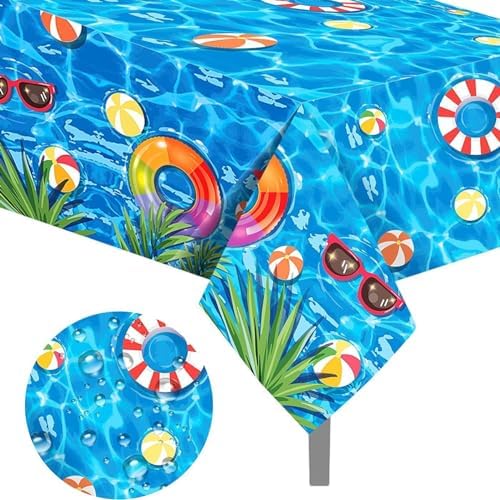 117Pcs Summer Pool Themed Birthday Party Decor Set