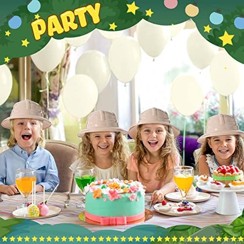 Hillban 48 Pcs Safari Hats for Kids Party Supplies