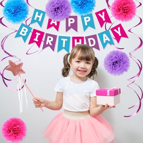 LOROBA Birthday Decorations for Girls Women