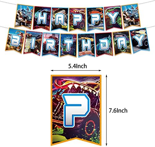 Heidaman 104Pcs Monster Truck Decorations Party Set