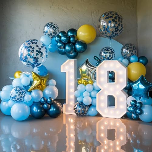 12 Inch Blue Yellow Balloons Party Decorations