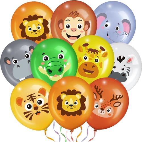 Censen 45 Pcs Animal Balloons 12 Inch Party Decor