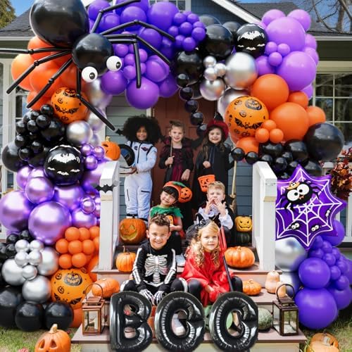 DBKL Halloween Balloon Garland with 176Pcs Decorations Kit
