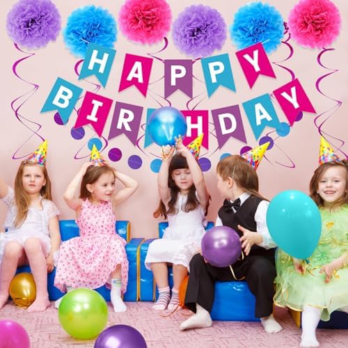 LOROBA Birthday Decorations for Girls Women