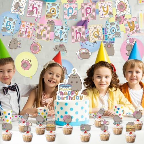 106 Pcs Cat Birthday Decorations Party Supplies