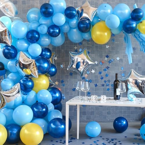 12 Inch Blue Yellow Balloons Party Decorations