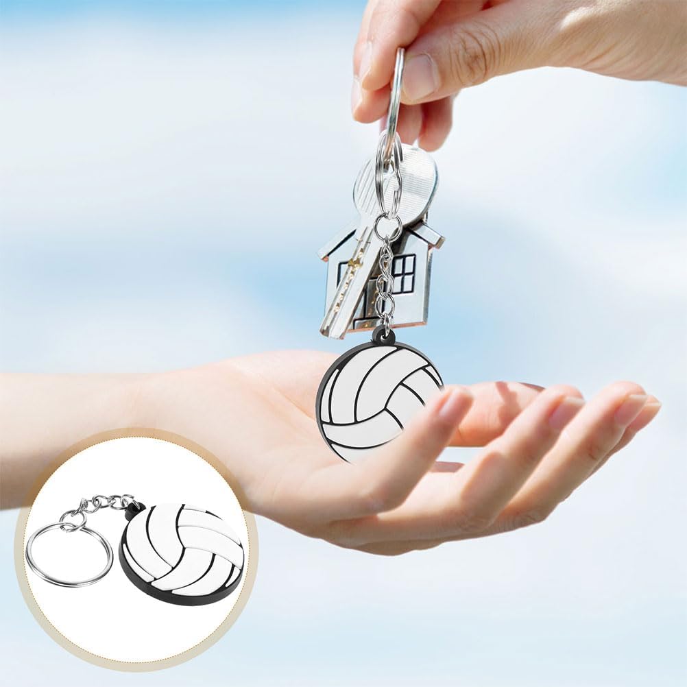 LUOZZY Volleyball Keychain Cute Sport Keyrings