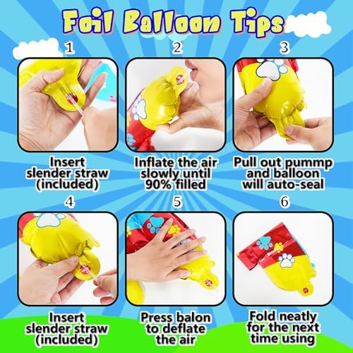 Cartoon Dog Paw Birthday Balloon Decor Banner