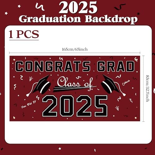 2025 Graduation Decorations Maroon Banners