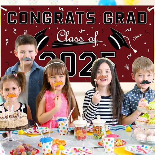 2025 Graduation Decorations Maroon Banners