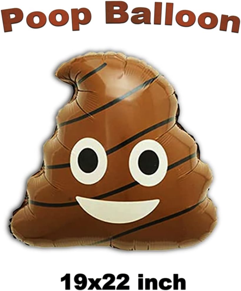 5pcs Big Poop Balloon for Pranks and Decorations