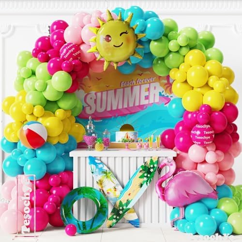 Summer Beach Party Decorations 140Pcs Balloon Kit
