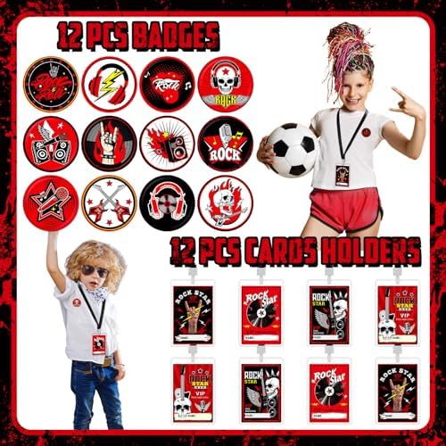 Blosssound 122 Pcs Rock and Roll Party Favors Set