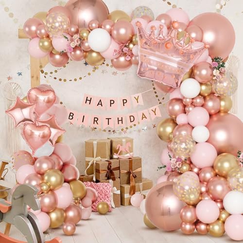 Ouddy Life Rose Gold Balloon Decor Kit 149Pcs