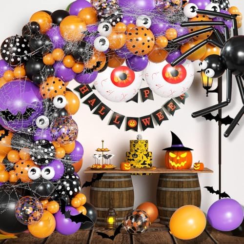 Halloween Balloon Decoration Kit with 132pcs Supplies