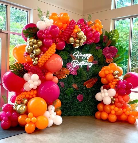 Tropical Luau Party Garland Arch Kit 151pcs Balloons