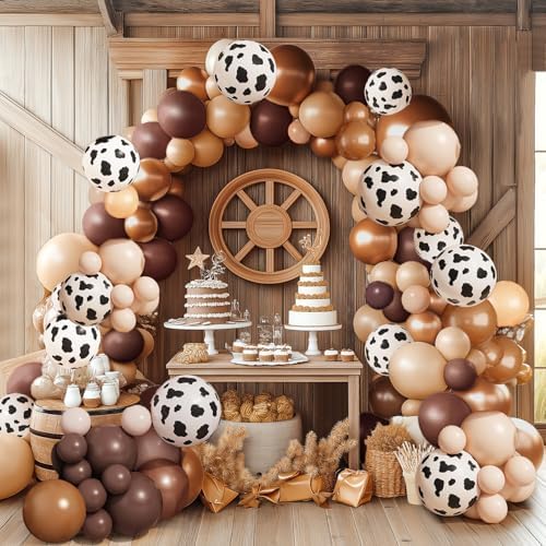 Western Themed Balloon Arch Kit 163 Pieces Ranch Decor
