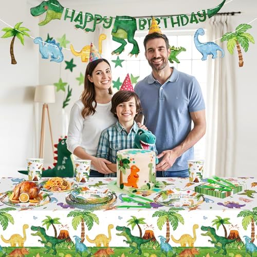 170 Pcs Dinosaur Birthday Decorations Set