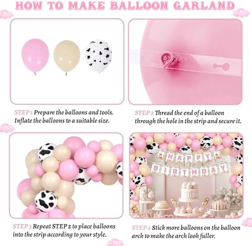 Farm Animal Birthday Decorations 249pcs Pastel