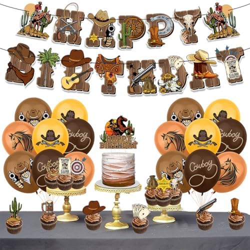 Western Cowboy Party Decorations Set