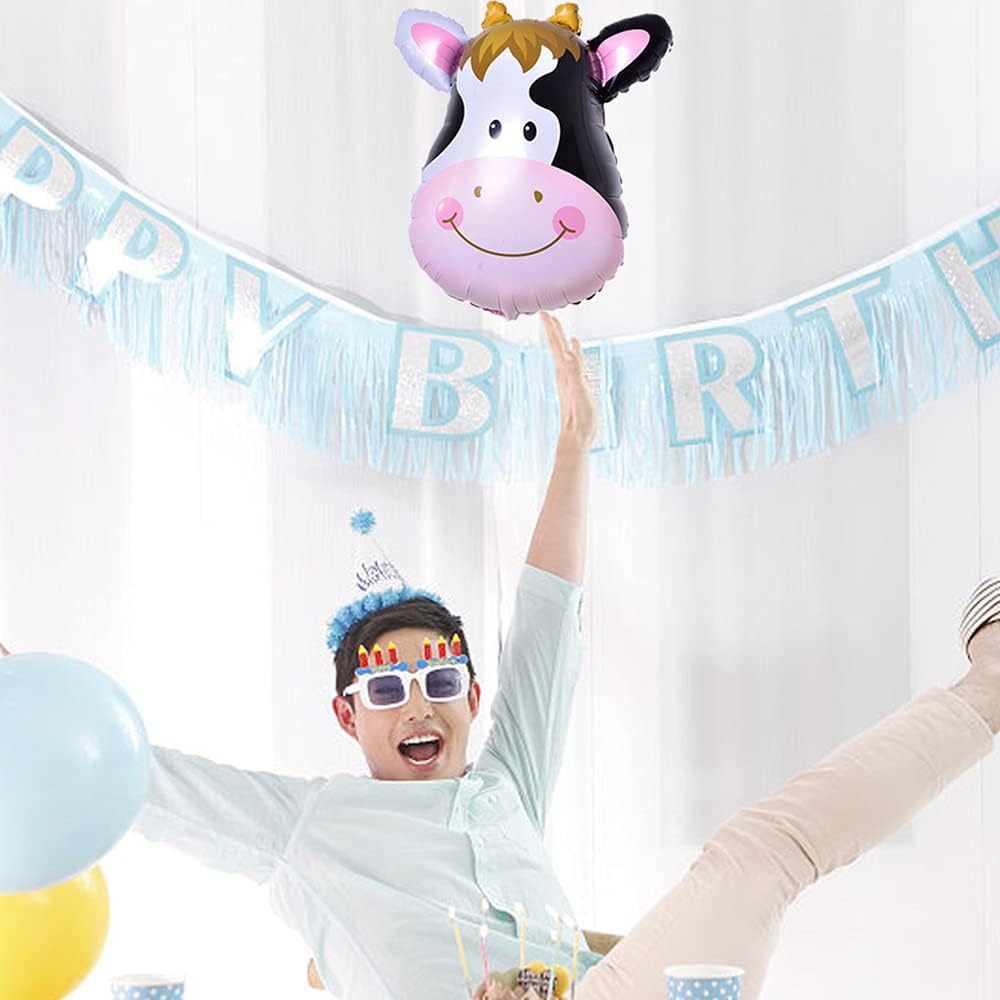 Cow Shaped Foil Balloons 5PCS for Birthday Party Decor