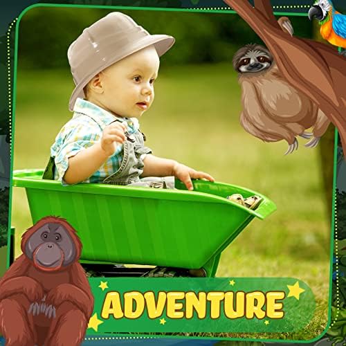 Hillban 48 Pcs Safari Hats for Kids Party Supplies