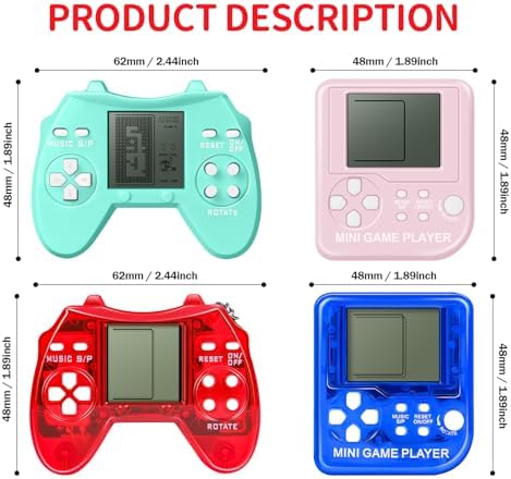 24Pcs Video Game Keychain Party Favors for Kids and Adults