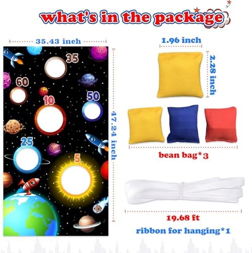 Outer Space Toss Game Poster with Bean Bags