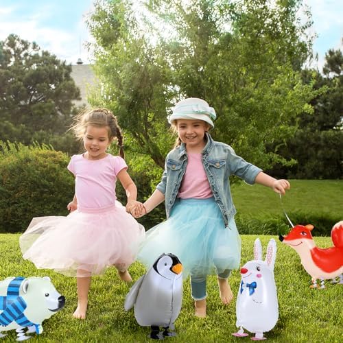 9 Pack Zoo Animal Balloons 25 Inch Party Decor