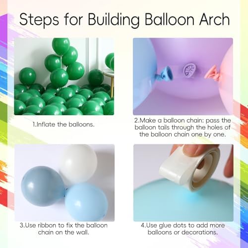PageebO 159Pcs Rainbow Beach Balloons Pool Party Decorations