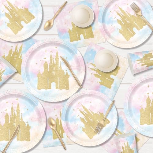 Princess Castle Party Tableware Set 168pcs