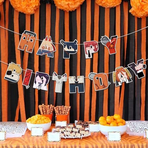 HOMEZZO Anime Birthday Party Banner Set