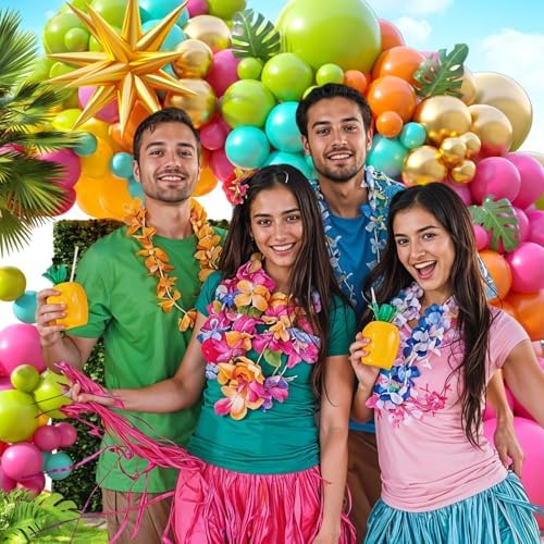 Feig Rainbow Tropical Balloon Arch Kit for Parties