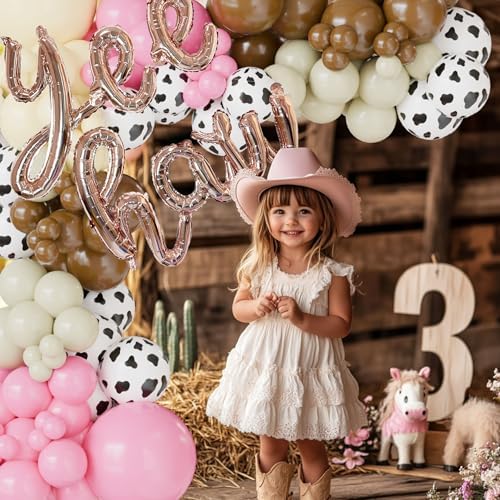 Cowgirl Balloon Arch Kit with Yee Haw Letter Balloons