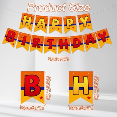 Anime Happy Birthday Banner with Swallowtail Flags