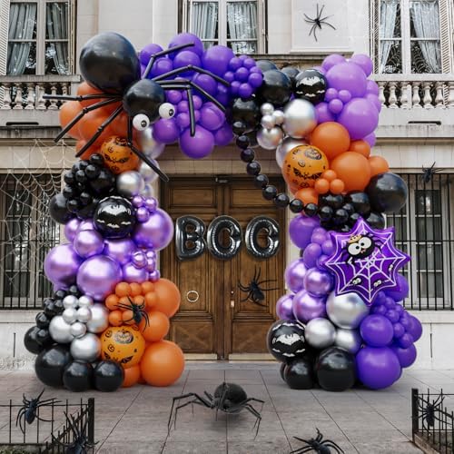 DBKL Halloween Balloon Garland with 176Pcs Decorations Kit