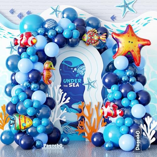 PageebO Ocean Animals Balloon Arch Kit 120pcs