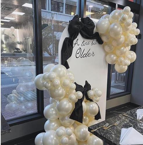 FunHot White Balloons Garland Arch Kit 120Pcs