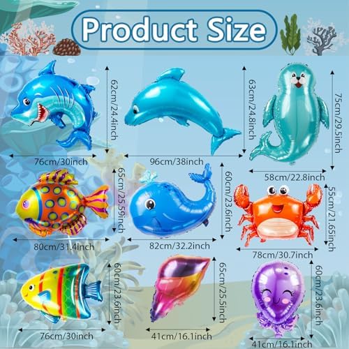 Sea Animal Balloons for Under the Sea Party Decorations
