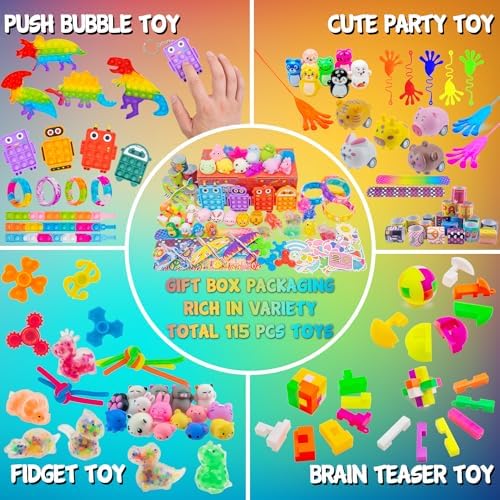 115 PCS Premium Party Favors for Kids 4-8-12