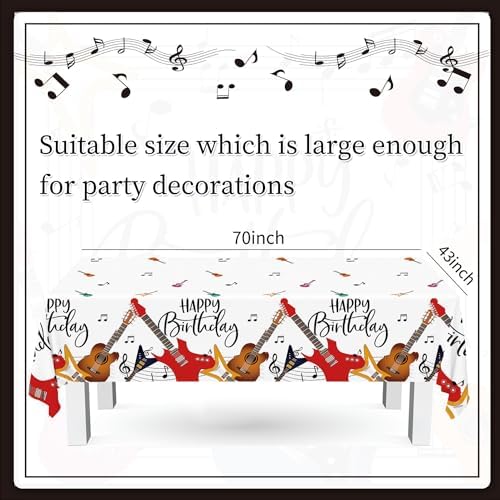 Music Themed Guitar Birthday Decorations 110pcs Set