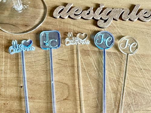 Personalized Drink Stirrers Set of 25 Custom Logo Cocktail Sticks