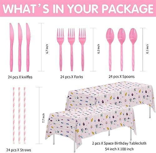 Space Birthday Party Set For Girl 24 Piece