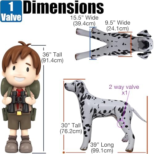 Jet Creations 39 Inch Inflatable Dalmatian Decor