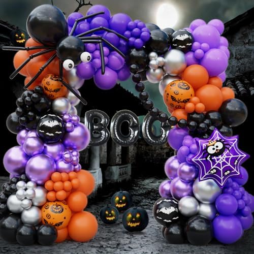 DBKL Halloween Balloon Garland with 176Pcs Decorations Kit