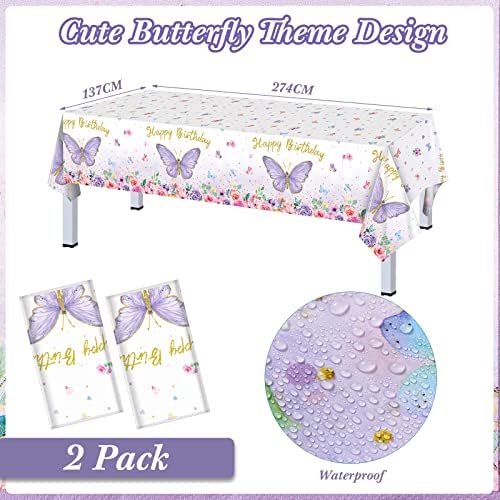 Butterfly Birthday Party Supplies Set for 24 Guests