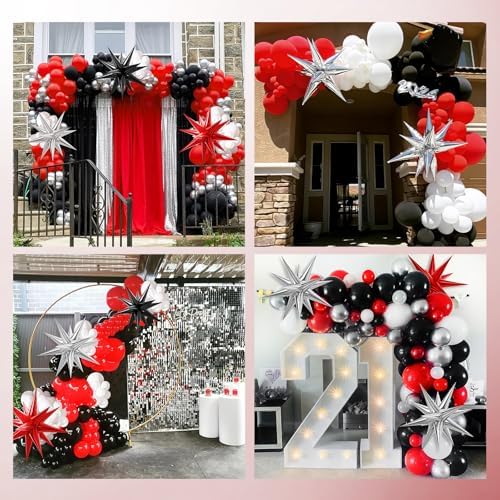 Red White Black Balloon Garland Arch Kit for Parties