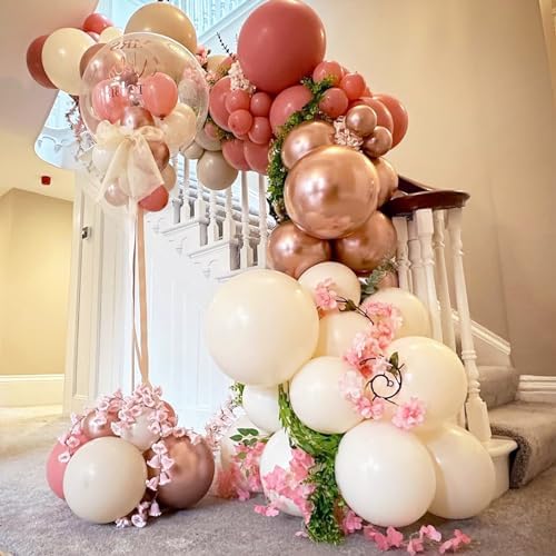 XIHAOYOO Blush Pink Balloons 60 Pcs 12 Inch Set