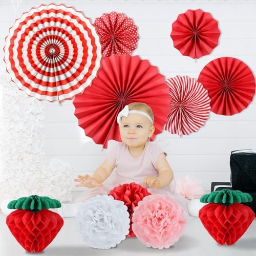 Strawberry Themed Party Decorations Set