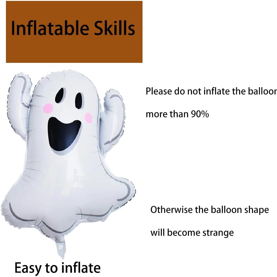 White Ghost Foil Balloons Halloween Party Decorations 3pcs Set